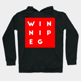 Winnipeg | Red square, white letters | Canada Hoodie